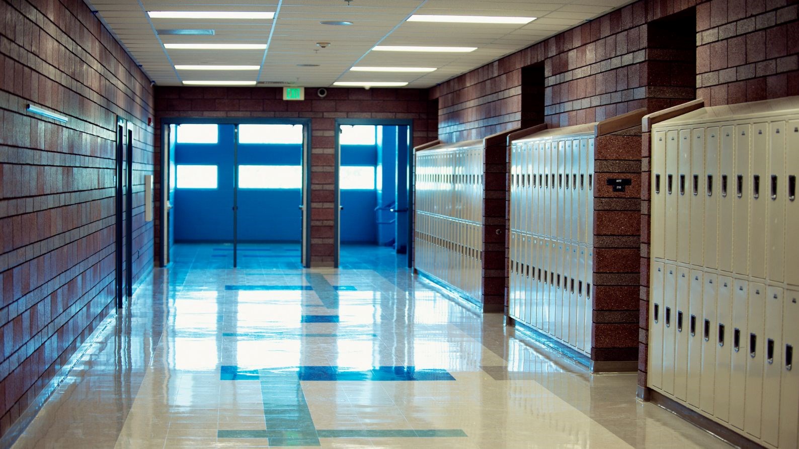 high school hallway